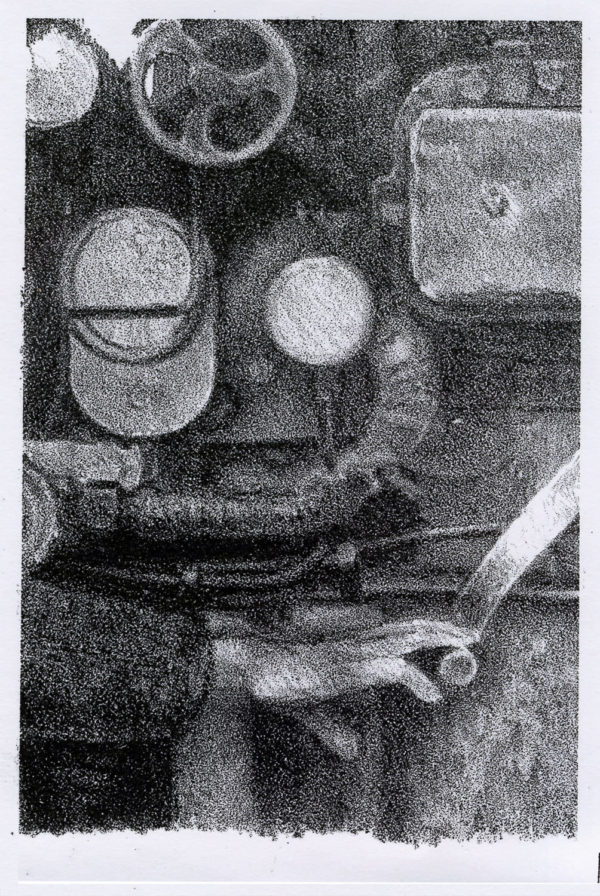 Lithographie Alain Ménégon Ferroviaire